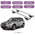 Erkul Roof Rack Cross Bars For Bmw X3 F25 2011-2017 With Flush Rails Silver. Fixed Price $169.90.