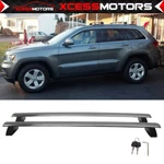 Fits 11-22 Jeep Grand Cherokee Aluminum Roof Rail Rack Cross Bars W/ Key Lock. Fixed Price $62.99.