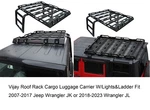 Vijay Roof Rack Cargo Luggage Carrier /light+ladder FIT07-23 Jeep Wrangler Jk/jl. Fixed Price $549.99.